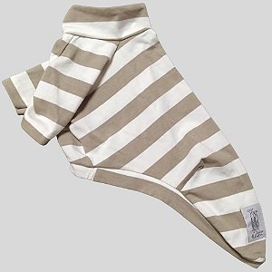 CAMISETA DE GALGO ALGODY COOL OCRE E BRANCO