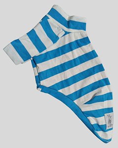 CAMISETA DE GALGO ALGODY COOL BRANCO E TURQUESA