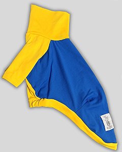 CAMISETA DE GALGO COPA UV AZUL E AMARELO