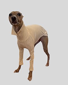 PIJAMA DE GALGO CACHARREL LUME CREME STAR - sob encomenda