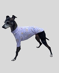 PIJAMA DE GALGO CAMISETA LUME LILAS NUVEM - sob encomenda
