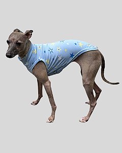 PIJAMA DE GALGO REGATA LUME AZUL STAR – sob encomenda