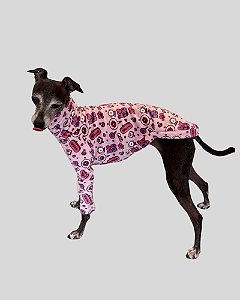 BLUSA DE GALGO FIRENZE ROSA STAMP - sob encomenda