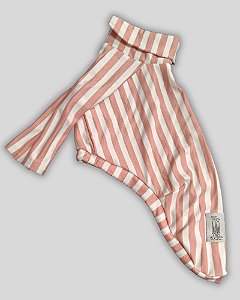 CACHARREL DE GALGO ALGODY DENSY LINE ROSE E BRANCO