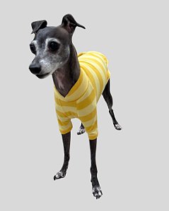 CAMISETA DE GALGO ALGODY COOL AMARELA - sob encomenda