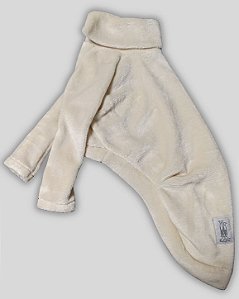 BLUSA DE GALGO BANFF CREME MEIO ABERTA