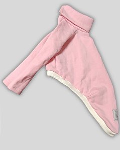 BLUSA DE GALGO HUG ROSA E OFF GOLA ABERTA