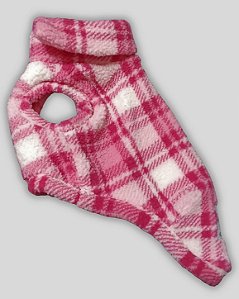 COLETE DE GALGO TUFF XADREZ PINK