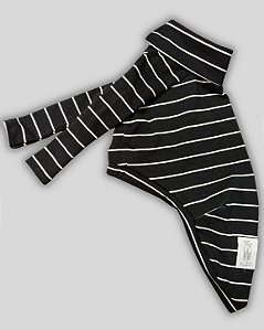 CACHARREL DE GALGO ALGODY POLO BLACK LINE WHITE