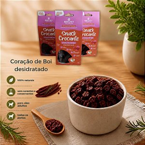 PETISCO NATURAL SNACK CROCANTE CORAÇÃO DE BOI