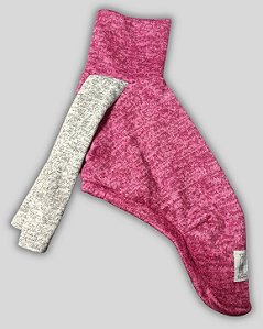 BLUSA DE GALGO CONFORT PINK E CINZA MESCLA