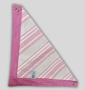 BANDANA DE GALGO LUXE DUPLO ROSA E CREME