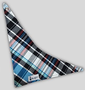 BANDANA DE GALGO ALGODY XADREZ AZUL