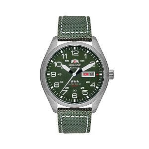 Relógio Orient Masculino Militar Prateado F49SN020E2EP