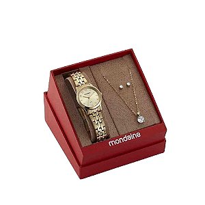 Kit Relógio Mondaine Feminino Com Brinde 32609LPMKDE1K1
