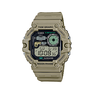 Relógio Casio Masculino Digital Moon Phase Bege WS-1700H-5AVDF-SC