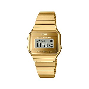 Relógio Casio Feminino Vintage Slim Dourado Digital A700WEVG-9ADF-SC