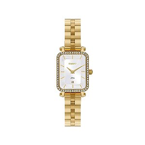 Relógio Orient Feminino Quadrado Dourado com Pedrinhas LGSS0066S1KX