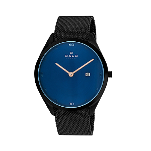 Relógio Oslo Masculino Slim Black OMTSSS9U0011D1PX