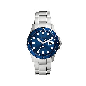 Relógio Fossil Masculino Blue Prata FS6029/1KN