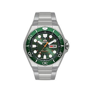Relógio Orient Masculino Automático Gás Hélio Fundo Verde F49SS036E1SX
