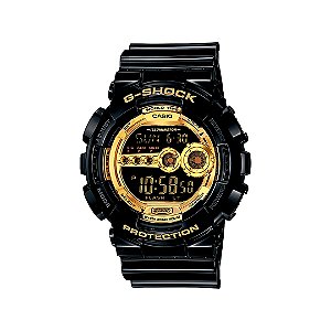 Relógio G-Shock Masculino Digital Preto Dourado GD-100GB-1DR