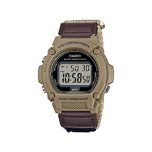 Relógio Casio Masculino Digital Velcro Bege W-219HB-5AVDF-SC