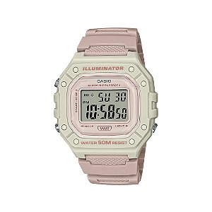 Relógio Casio Feminino Rosa com Bege W-218HC-4A2VDF