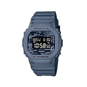 Relógio G-Shock Masculino DW-5600CA-2DR Azul Camuflado