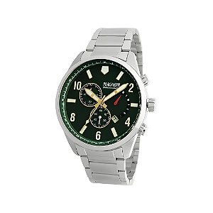Relógio Magnum Masculino Aço com Fundo Verde MA35182G