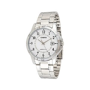 Relógio Casio Masculino Aço Com Calendário MTP-V004D-7BUDF