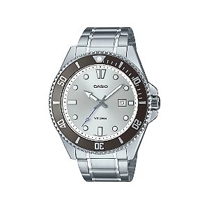 Relogio Casio Masculino Analogico Prateado MDV-107D-7AVDF-SC