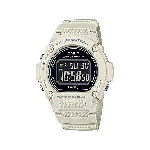 Relógio Casio Unissex Resina Digital Branco W-219HC-8BVDF-SC