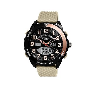 Relógio Speedo Masculino Anadigi Bege 15101G0EVNV1