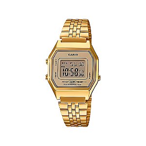 Relógio Casio Feminino Vintage Dourado LA680WGA-9DF