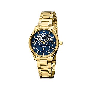 Relógio Orient Feminino Dourado com Pedras FGSS1241D1KX