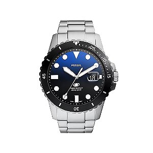 Relógio Fossil Masculino Blue Prata FS60381KN