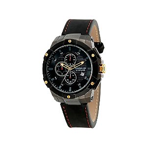 Relogio Seculus Masculino Cronógrafo Couro Preto 20923GPSVSC4