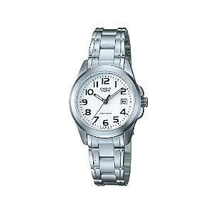 Relógio Casio Feminino Analógico Collection Pequeno em Aço LTP-1259PD-7BEG