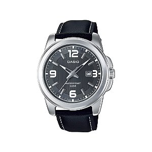 Relógio Casio Masculino Analógico Preto em Couro MTP-1314PL-8AVEF