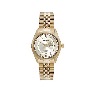 Relógio Seculus Masculino Automático Social Dourado 21 Jewels 77361GPSVDA4
