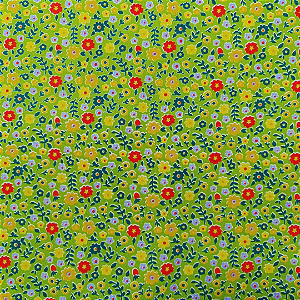 Tricoline - Florzinhas fundo verde - 1m X 1,5 larg.