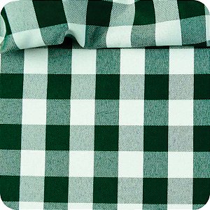 Tecido Oxford Xadrez Médio Verde Musgo 100% Poliéster - 0,50 CM x 1,50 LARG