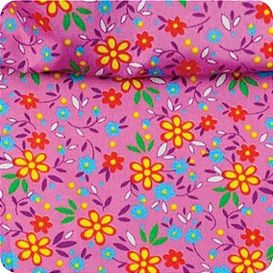 Tecido Chita Floral 100% Poliéster - 1 METRO x 1,50 LARGURA