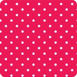 Tricoline Poá Pequeno Branco e Rosa Pink 100% Algodão - 0,50 METRO x 1,50 LARGURA