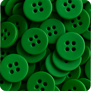 Botão Tamanho 18 mm / Pacote Com 144 Unidades - Verde Bandeira