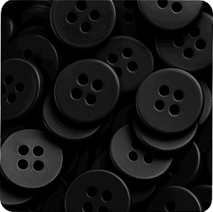 Botão Tamanho 18 mm / Pacote Com 144 Unidades - Preto