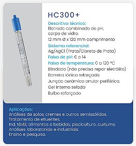 Eletrodo de pH Blindado HC 300+ Barreira Iônica