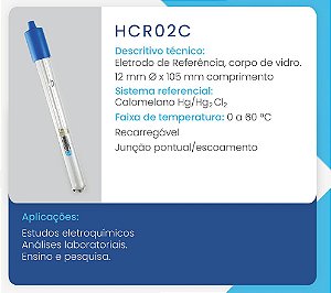 Referência Calomelano Hg2Cl2 SCE HCR02C