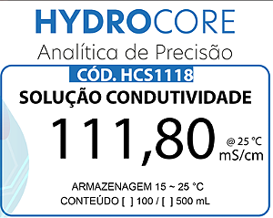 Solução Padrão de Condutividade 111,80 mS/cm HCS1118